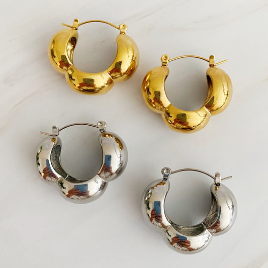 Beautifully Volumized Hoop Earrings