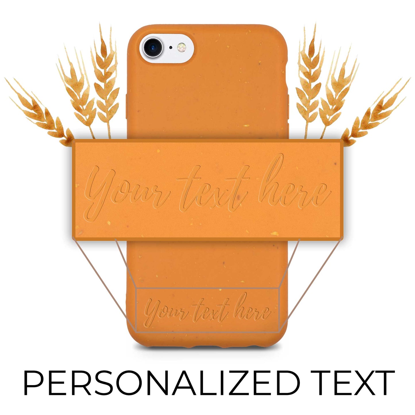 Biodegradable Personalized Phone Case - Orange