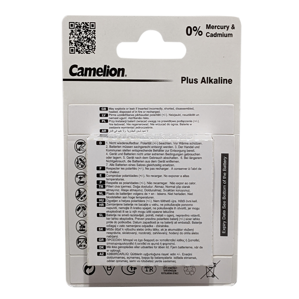 Camelion AA Plus Alkaline Eco Blister Pack of 4