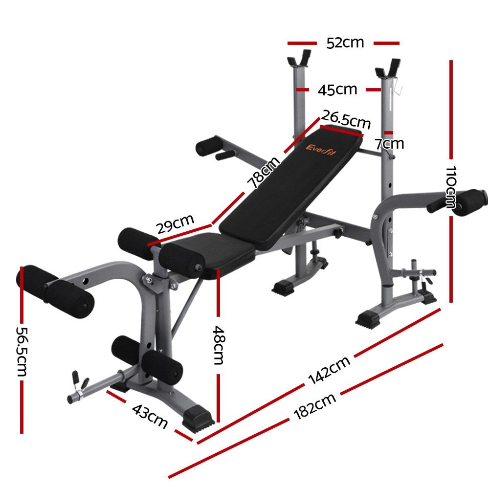 Everfit Multi Station Weight Bench Press Fitness Weights Equipment