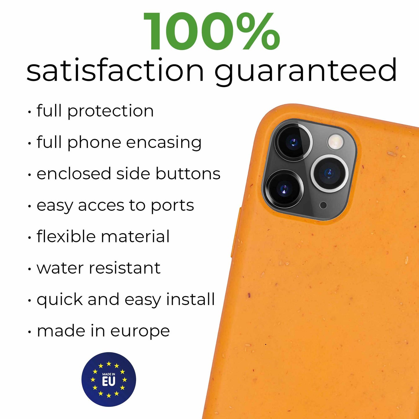 Biodegradable Personalized Phone Case - Orange