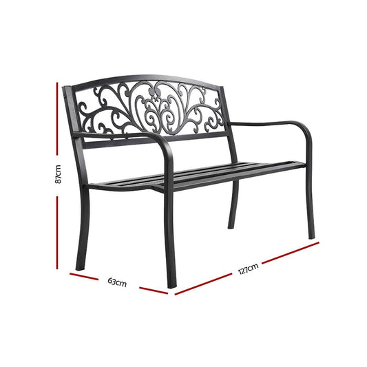 Gardeon Outdoor Garden Bench - Black