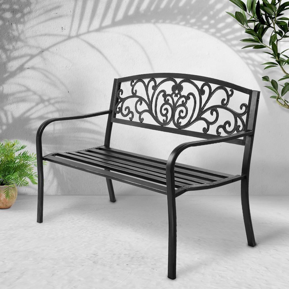 Gardeon Outdoor Garden Bench - Black