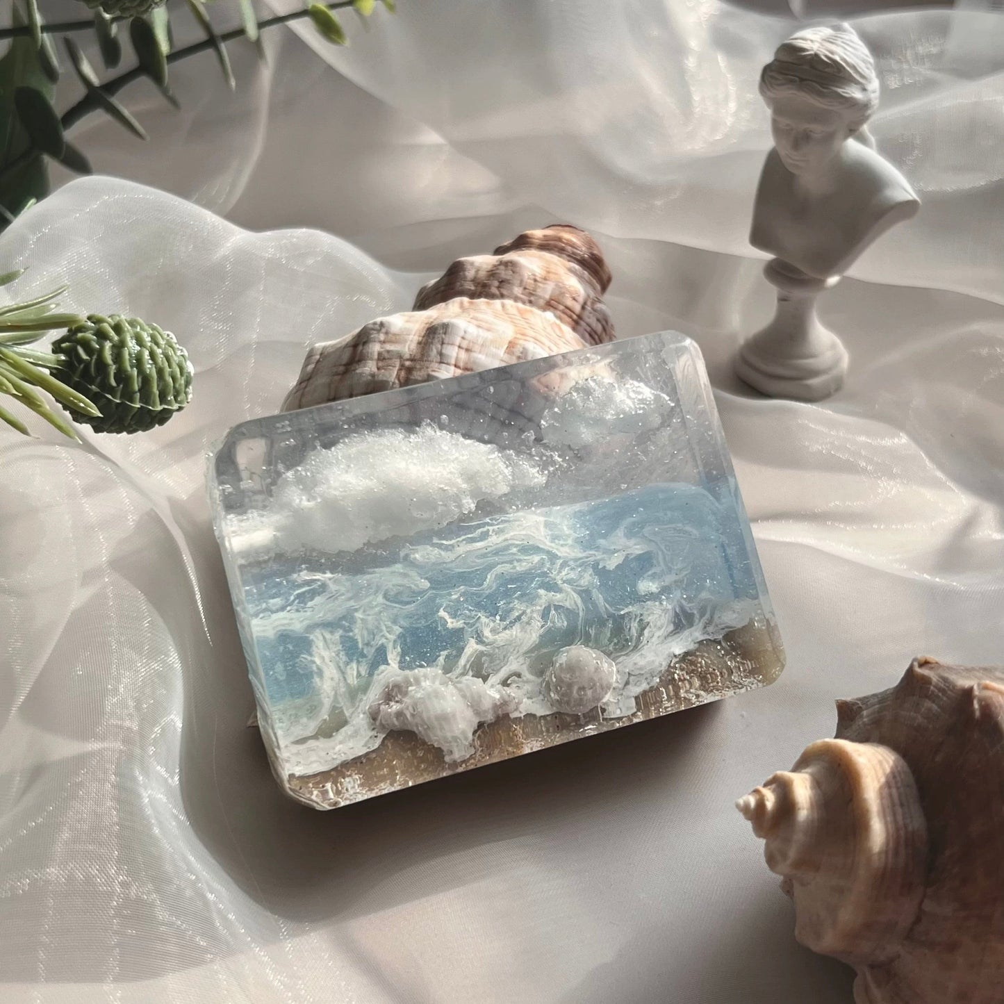 Blue Vacation: Sky, Sea, and Sand Handmade Soap Gift