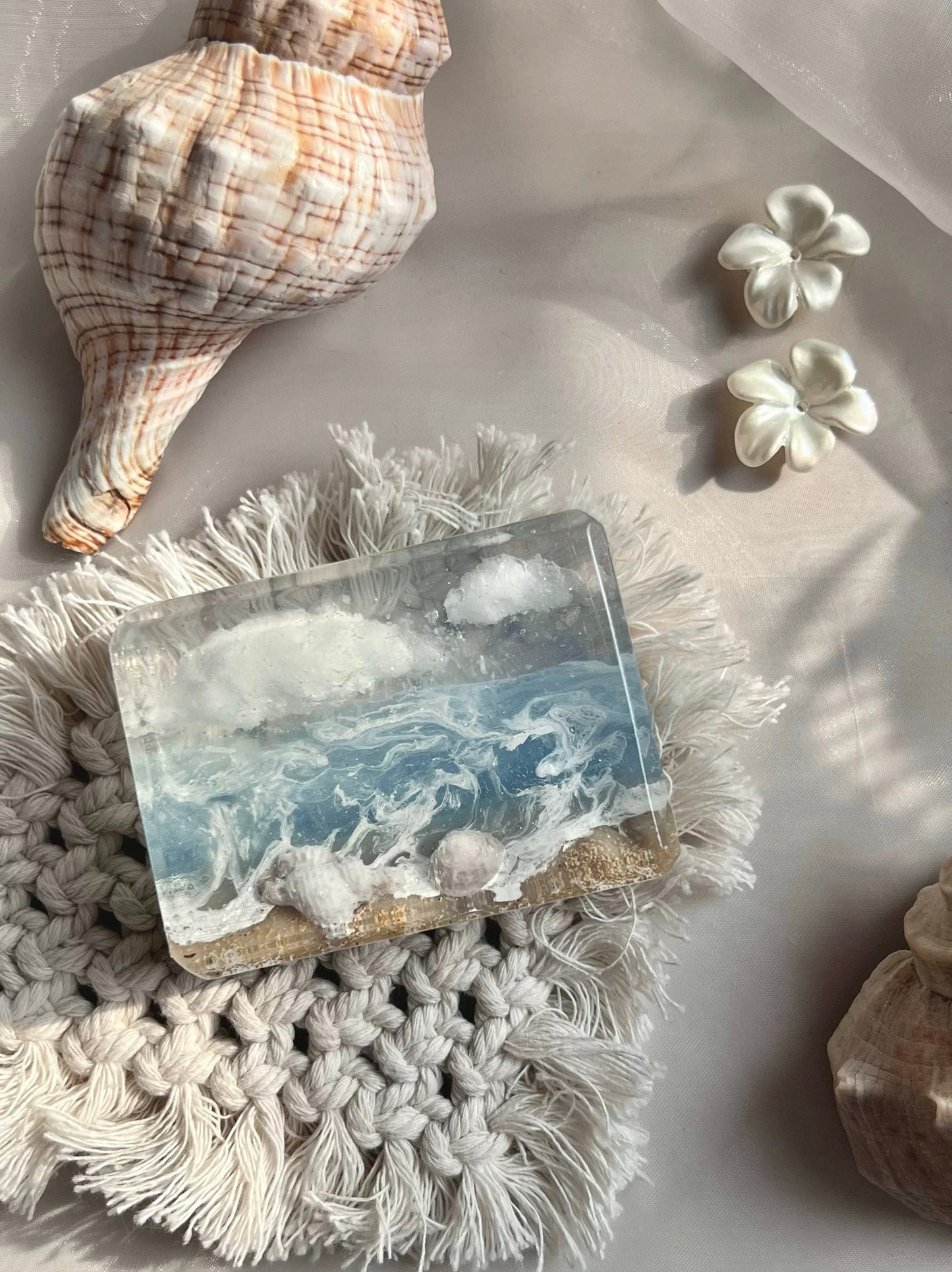 Blue Vacation: Sky, Sea, and Sand Handmade Soap Gift