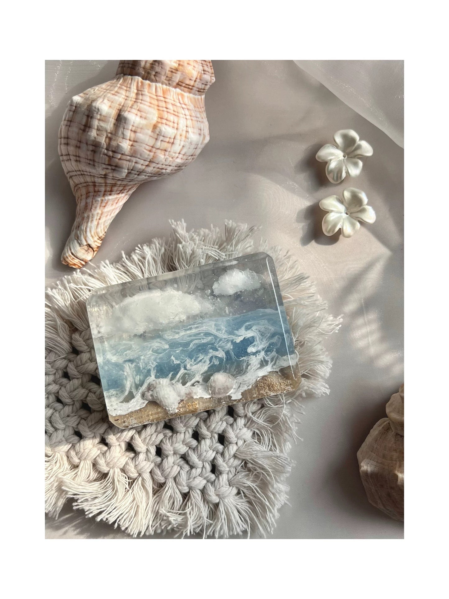 Blue Vacation: Sky, Sea, and Sand Handmade Soap Gift