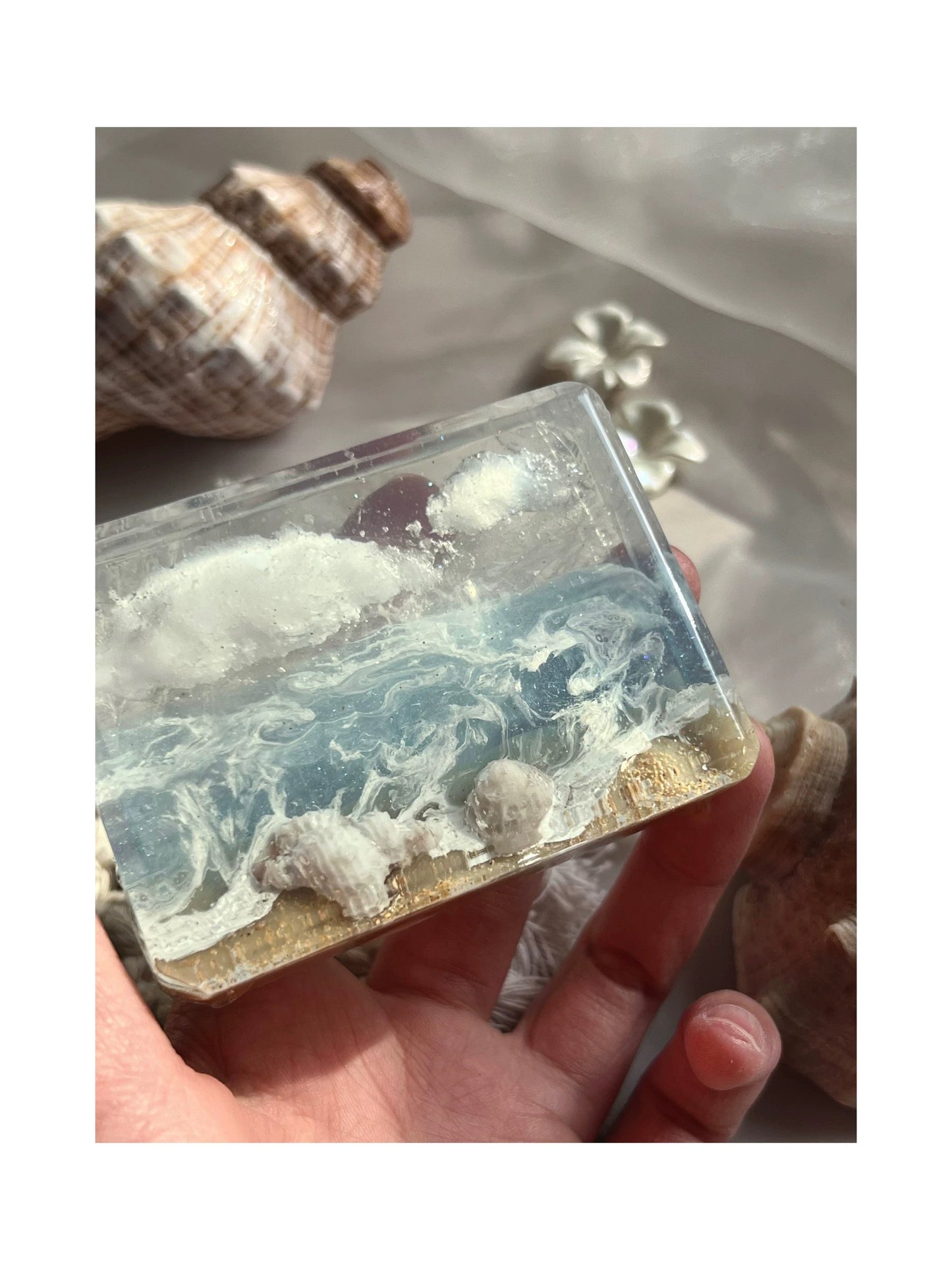 Blue Vacation: Sky, Sea, and Sand Handmade Soap Gift