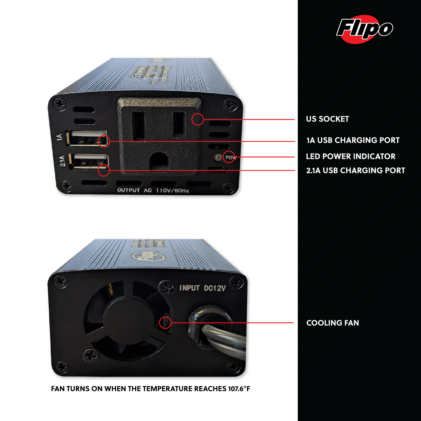 Flipo 150W Power Inverter