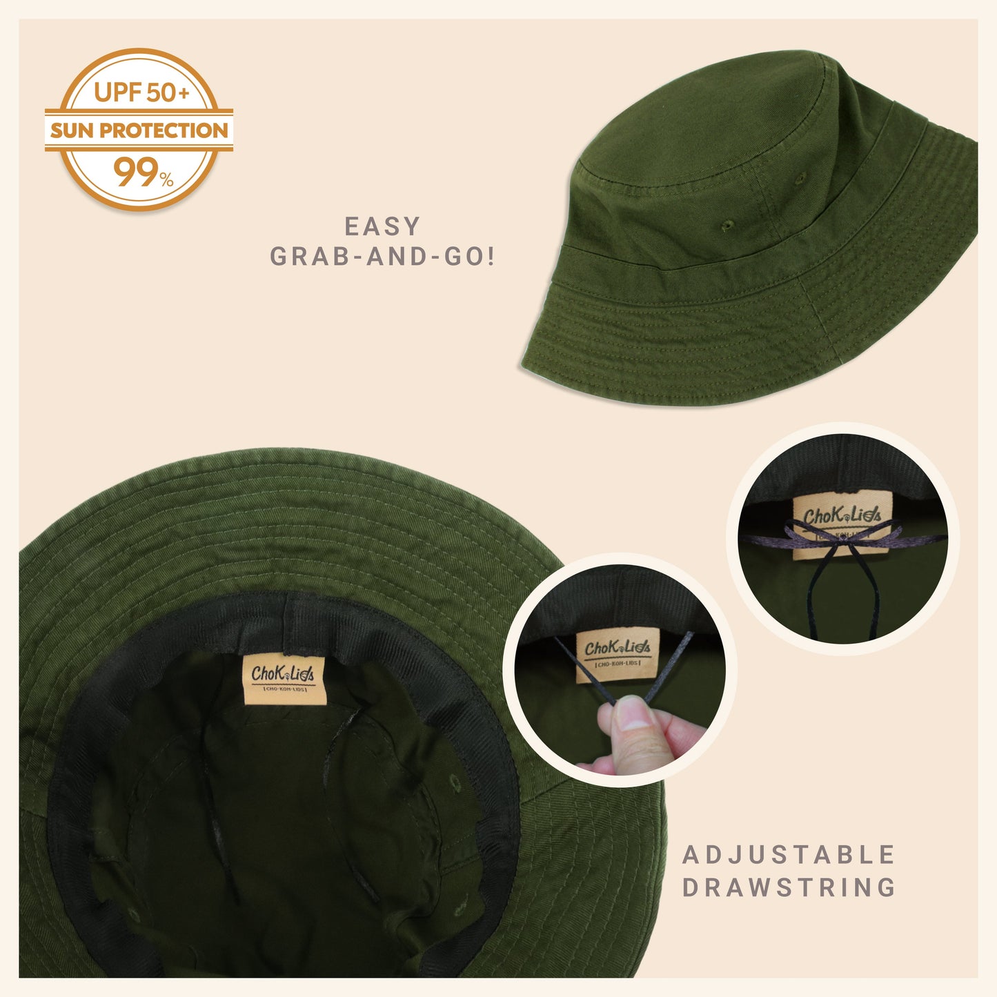 Classic Washed Cotton Bucket Hat