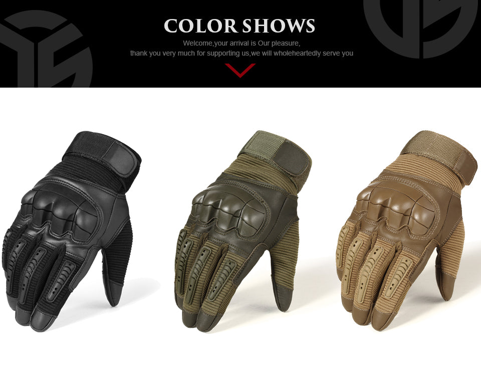 2020 Hot TouchScreen Full Finger Hard Knuckle Tactical Gloves